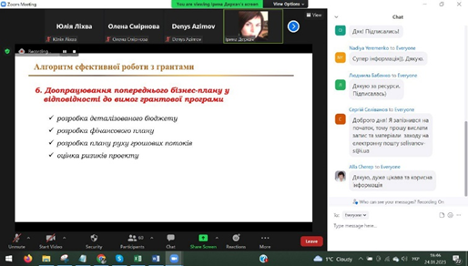Додатково провели вебінар "Фандрейзинг як інструмент стійкості бізнесу"